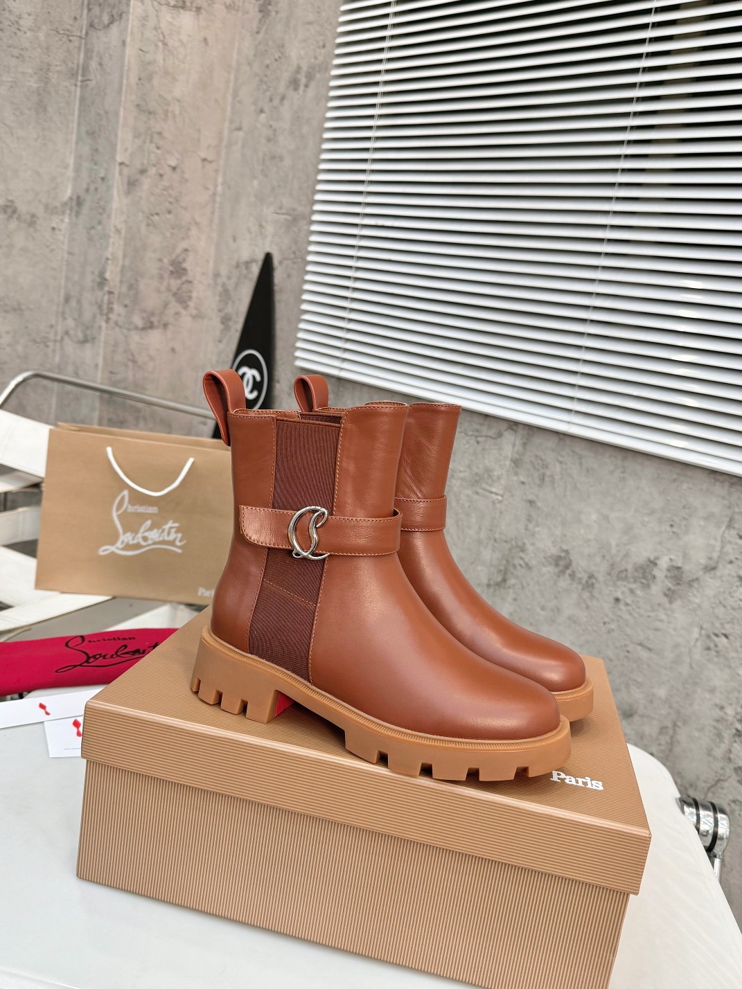 Christian Louboutin Chelsea Booty Lug Boots 13