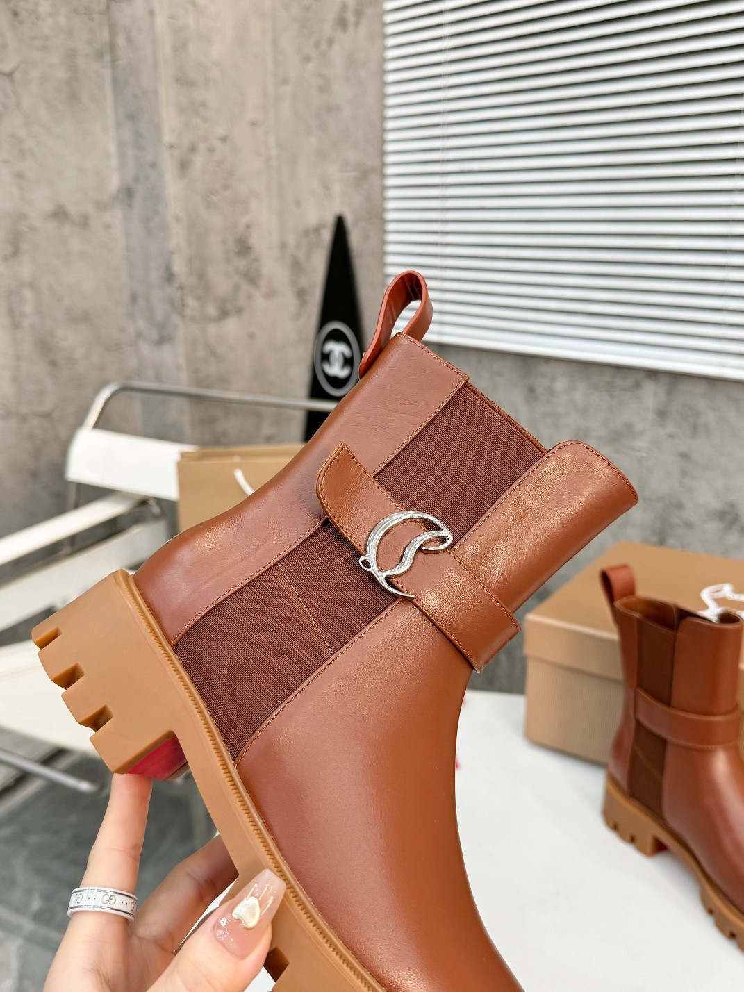 Christian Louboutin Chelsea Booty Lug Boots 16