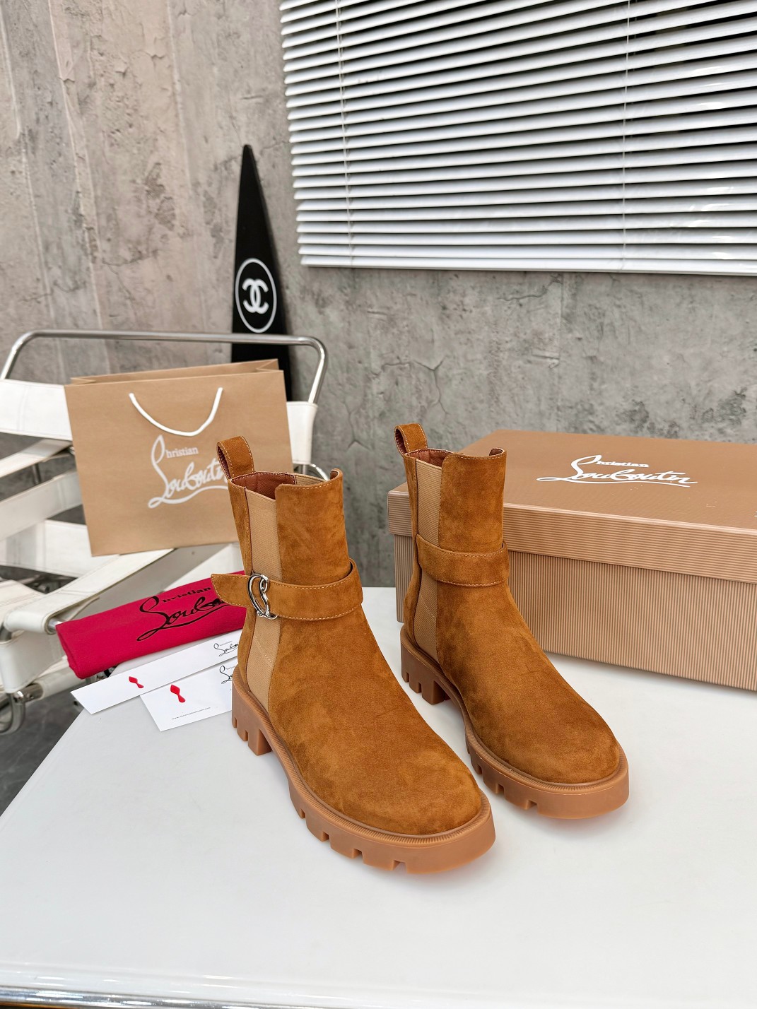 Christian Louboutin Chelsea Booty Lug Boots 27