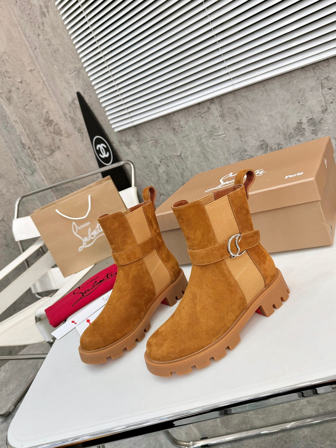 Christian Louboutin Chelsea Booty Lug Boots 29