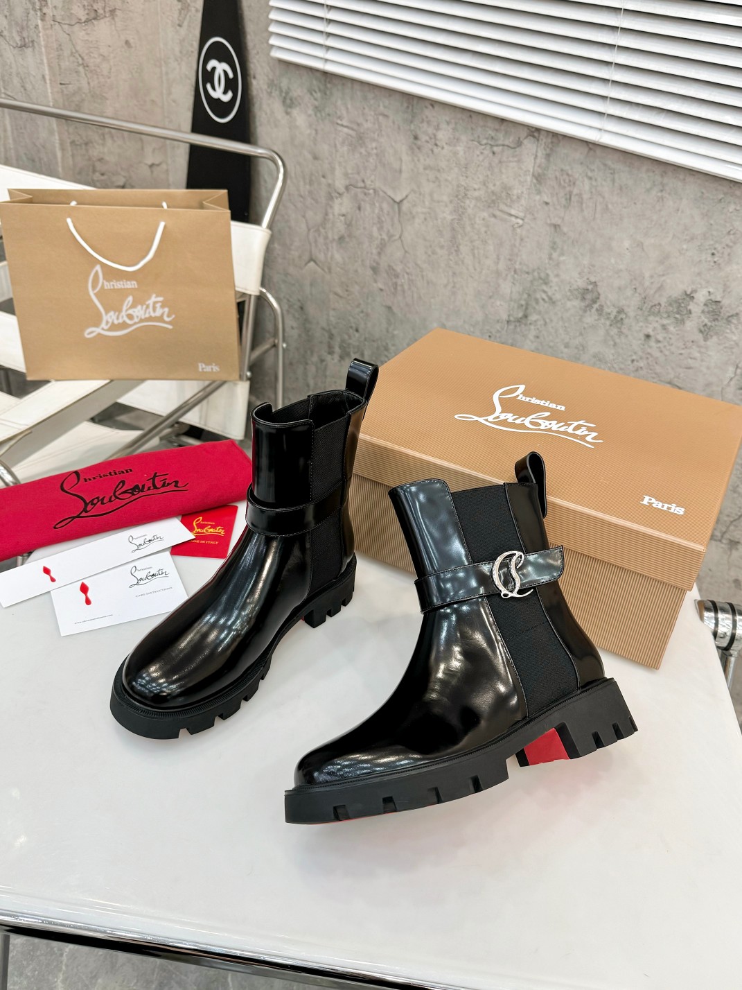 Christian Louboutin Chelsea Booty Lug Boots 4