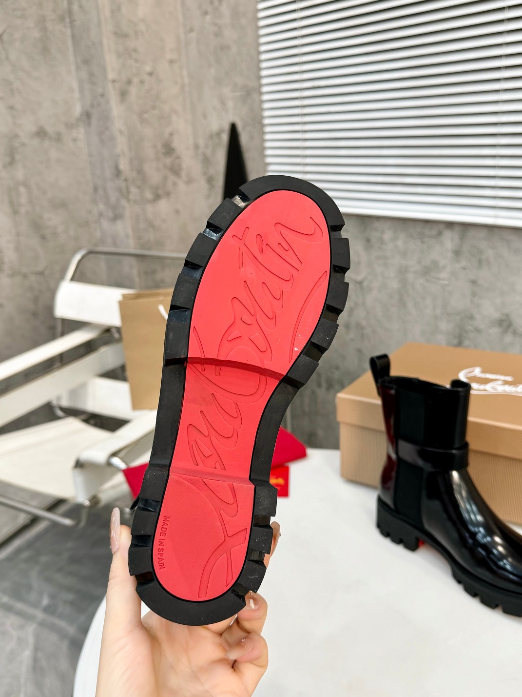 Christian Louboutin Chelsea Booty Lug Boots 6