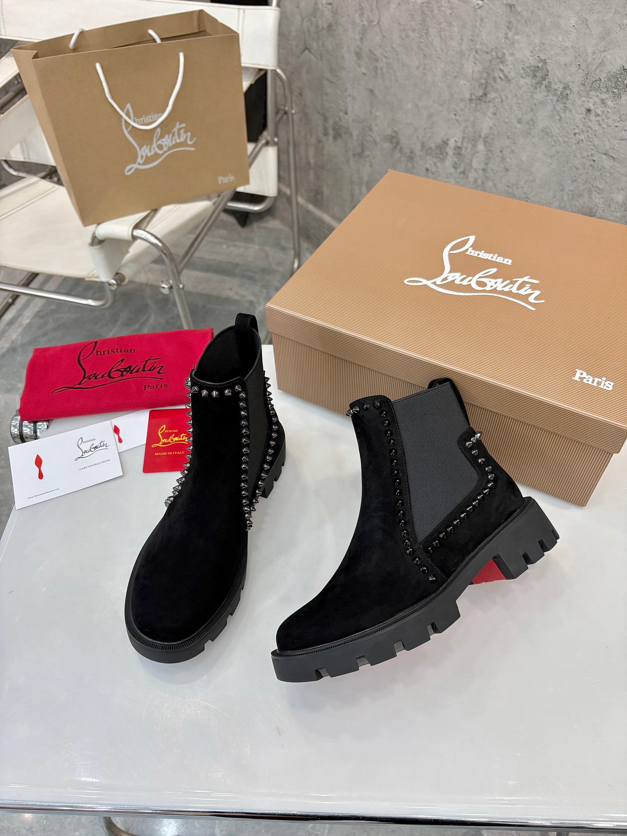 Christian Louboutin Out Lina Spike Lug Boots 14