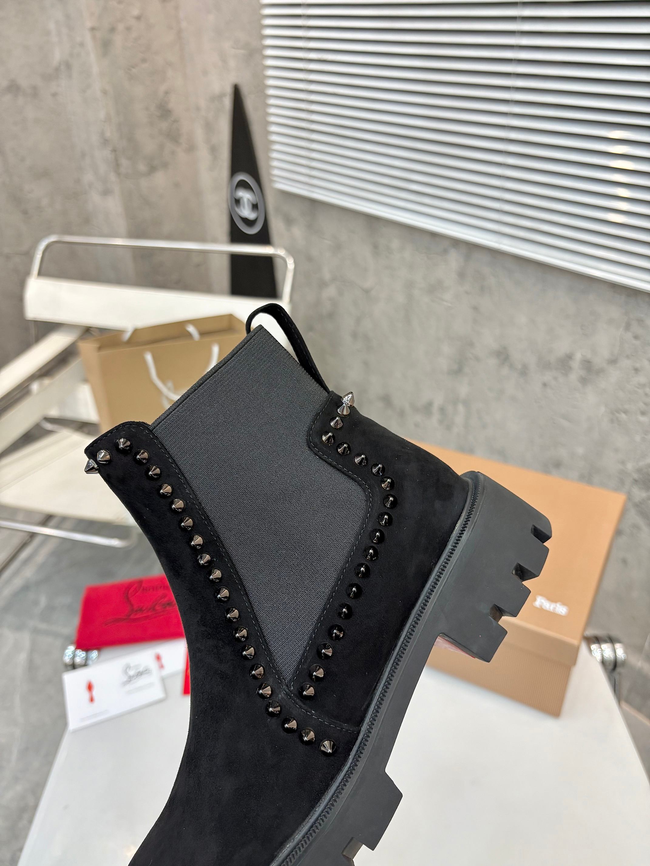 Christian Louboutin Out Lina Spike Lug Boots 15