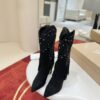 Christian Louboutin Santia Fringe 85 mm Boots 10