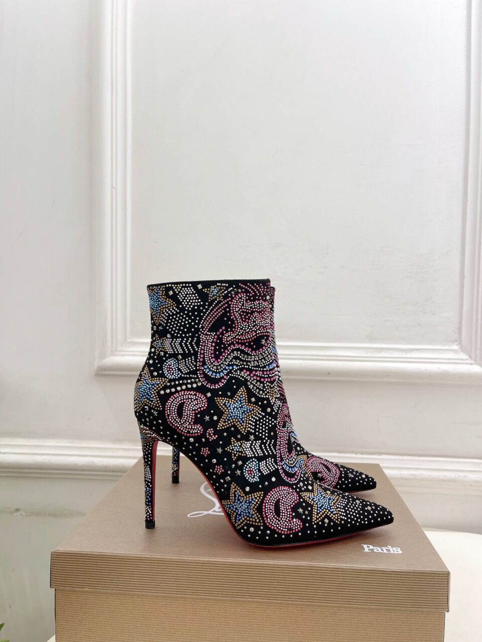 Christian Louboutin So Kate Starlight Red Sole Booties