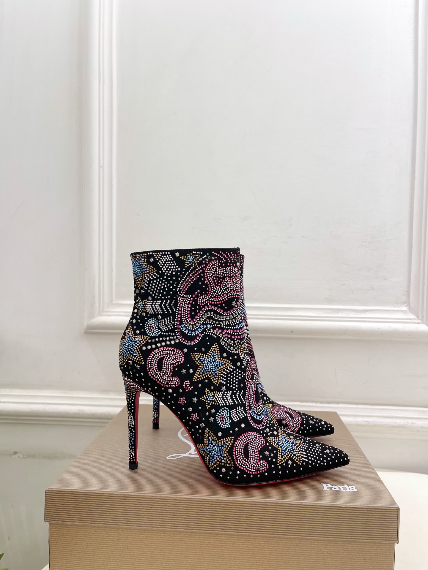 Christian Louboutin So Kate Starlight Red Sole Booties