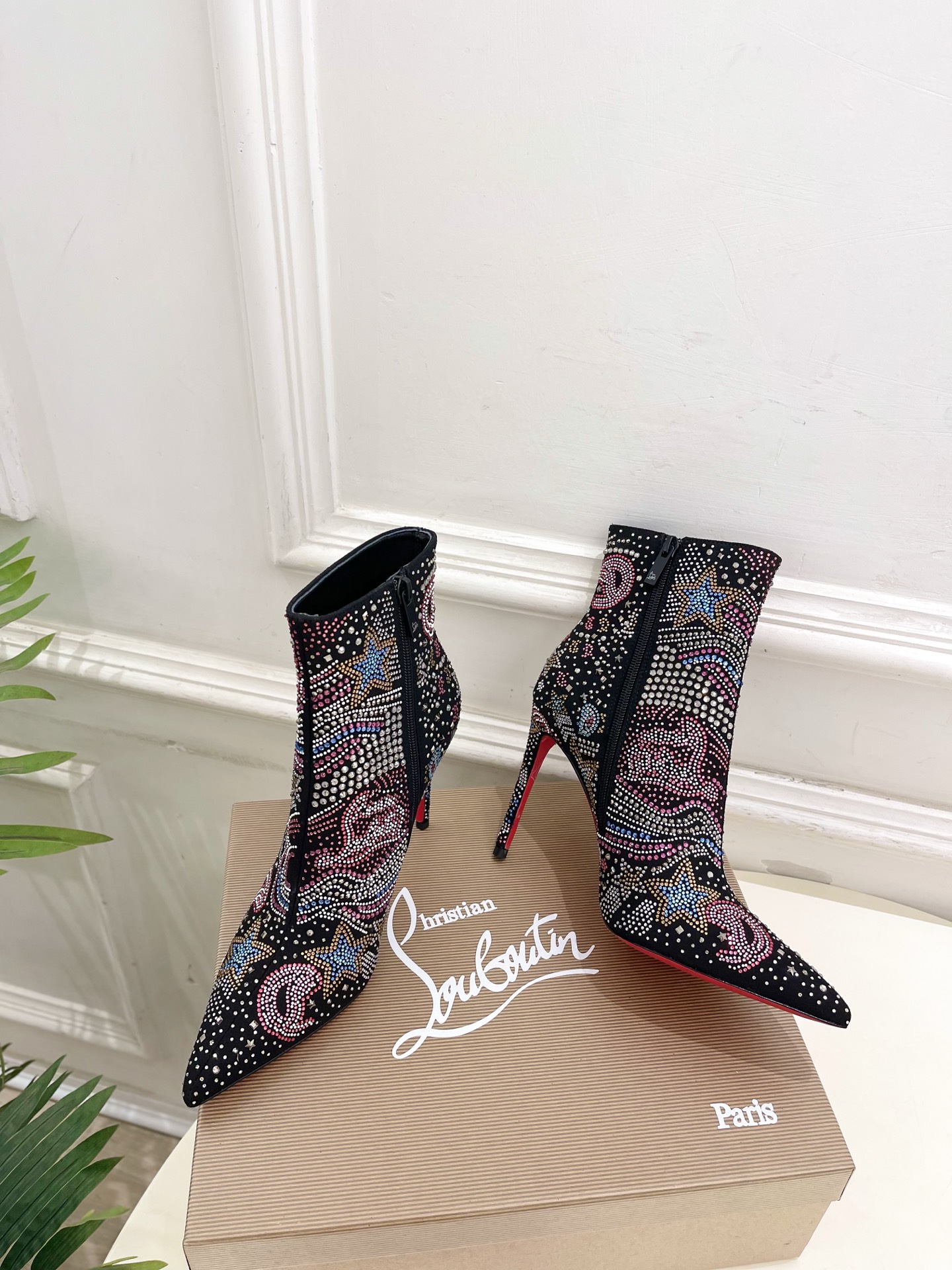 Christian Louboutin So Kate Starlight Red Sole Booties