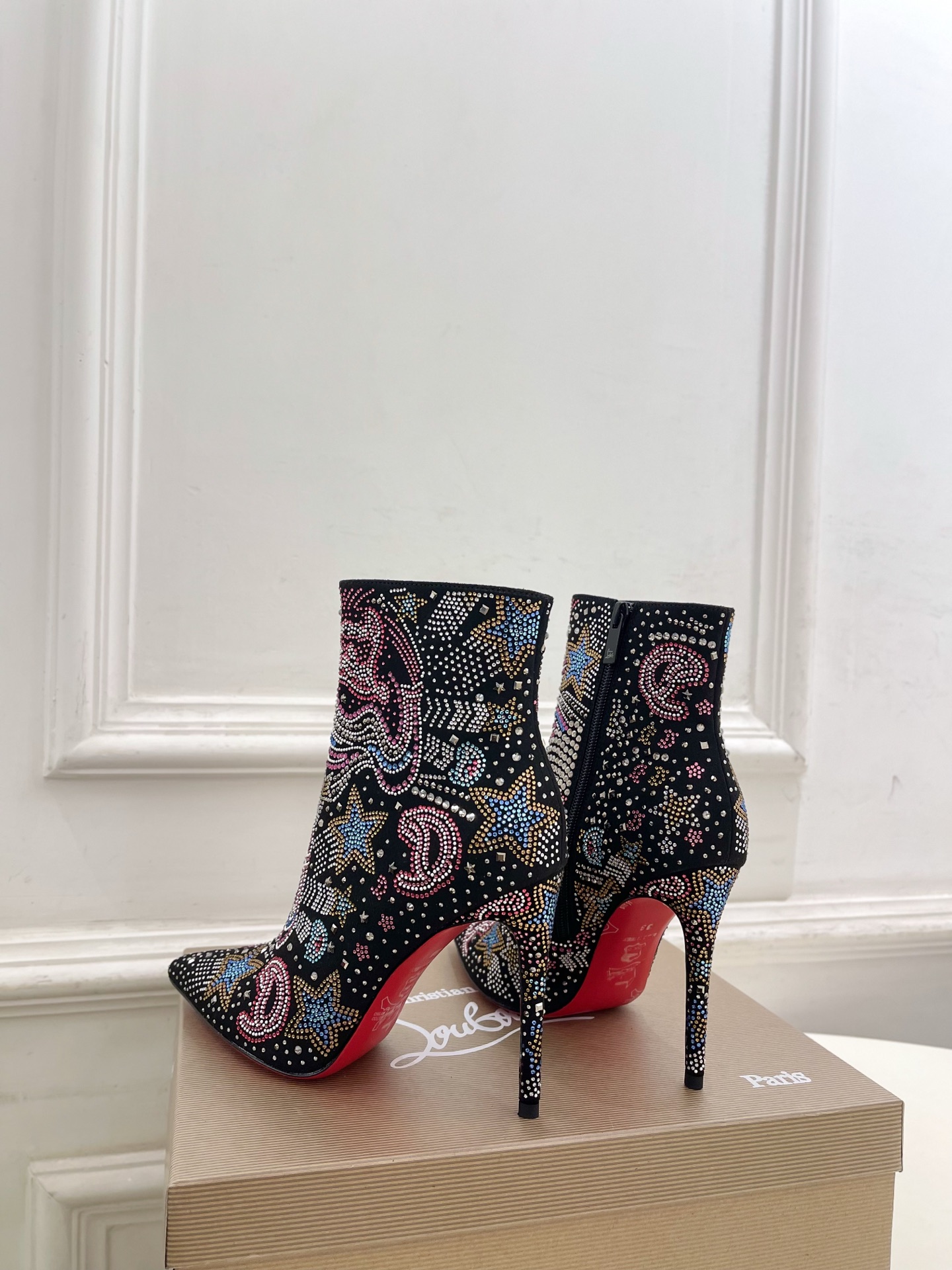 Christian Louboutin So Kate Starlight Red Sole Booties