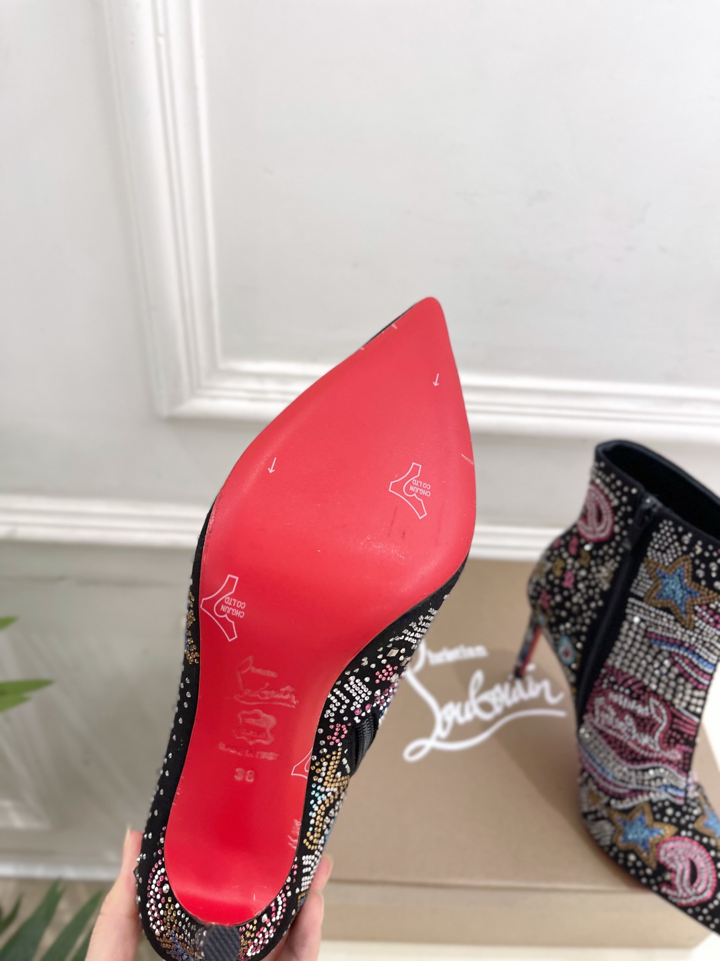 Christian Louboutin So Kate Starlight Red Sole Booties