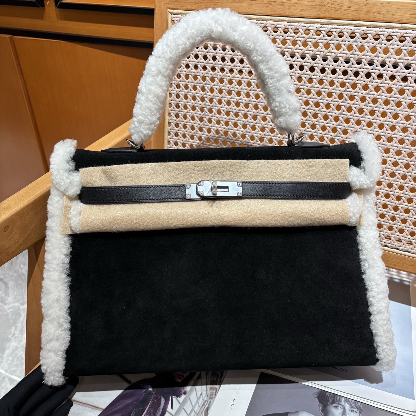 Hermès Kelly 35 Teddy Shearling bag
