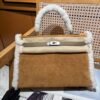 Hermès Kelly 35 Teddy Shearling bag
