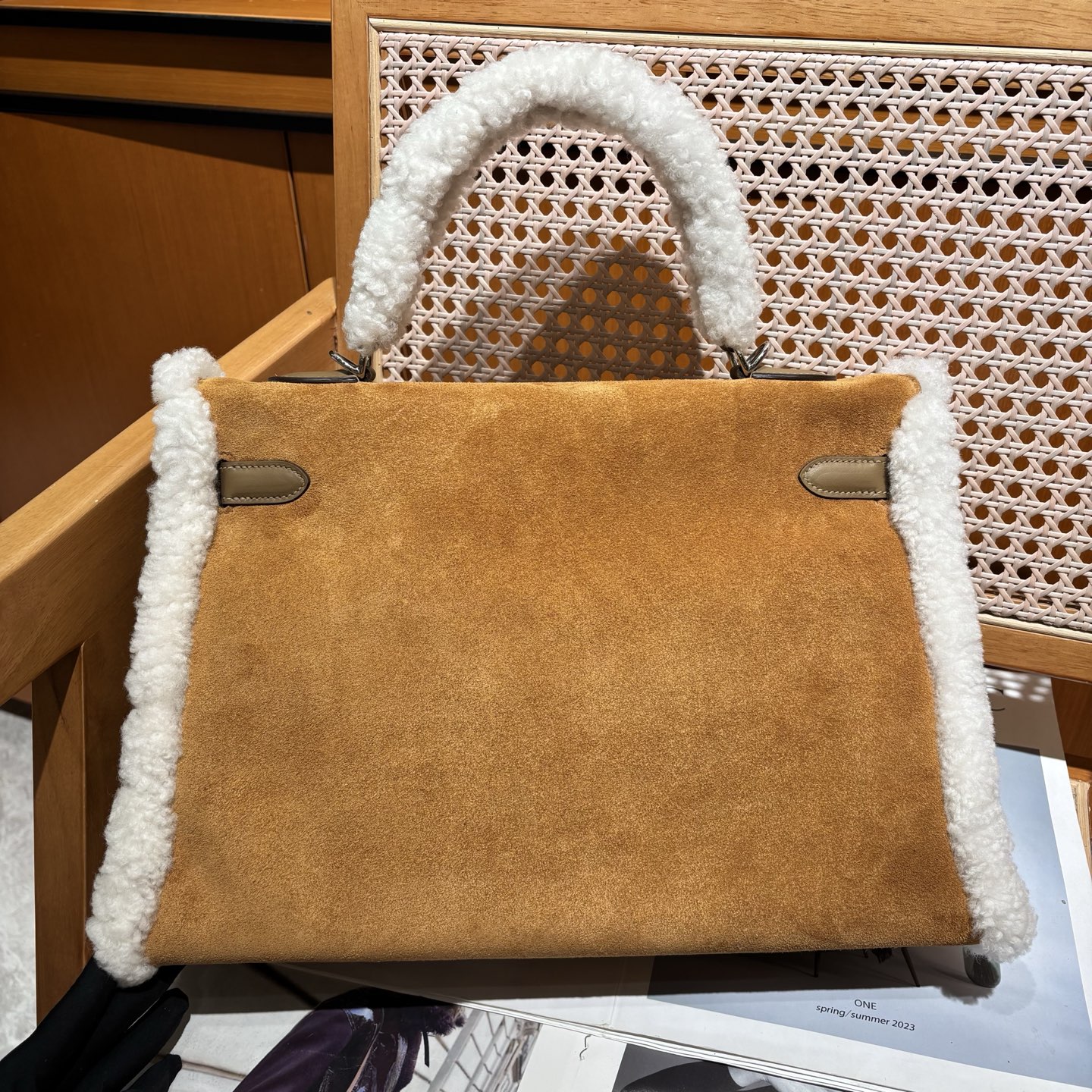 Hermès Kelly 35 Teddy Shearling bag