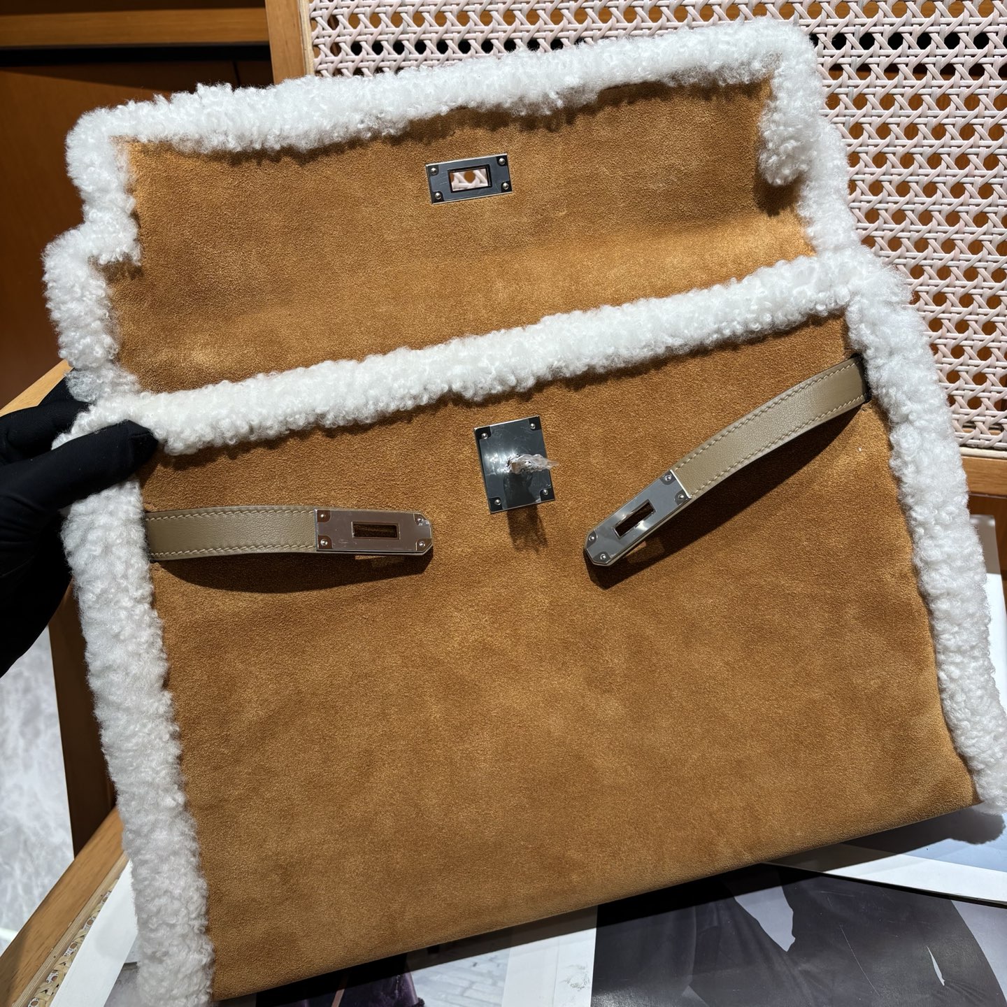 Hermès Kelly 35 Teddy Shearling bag