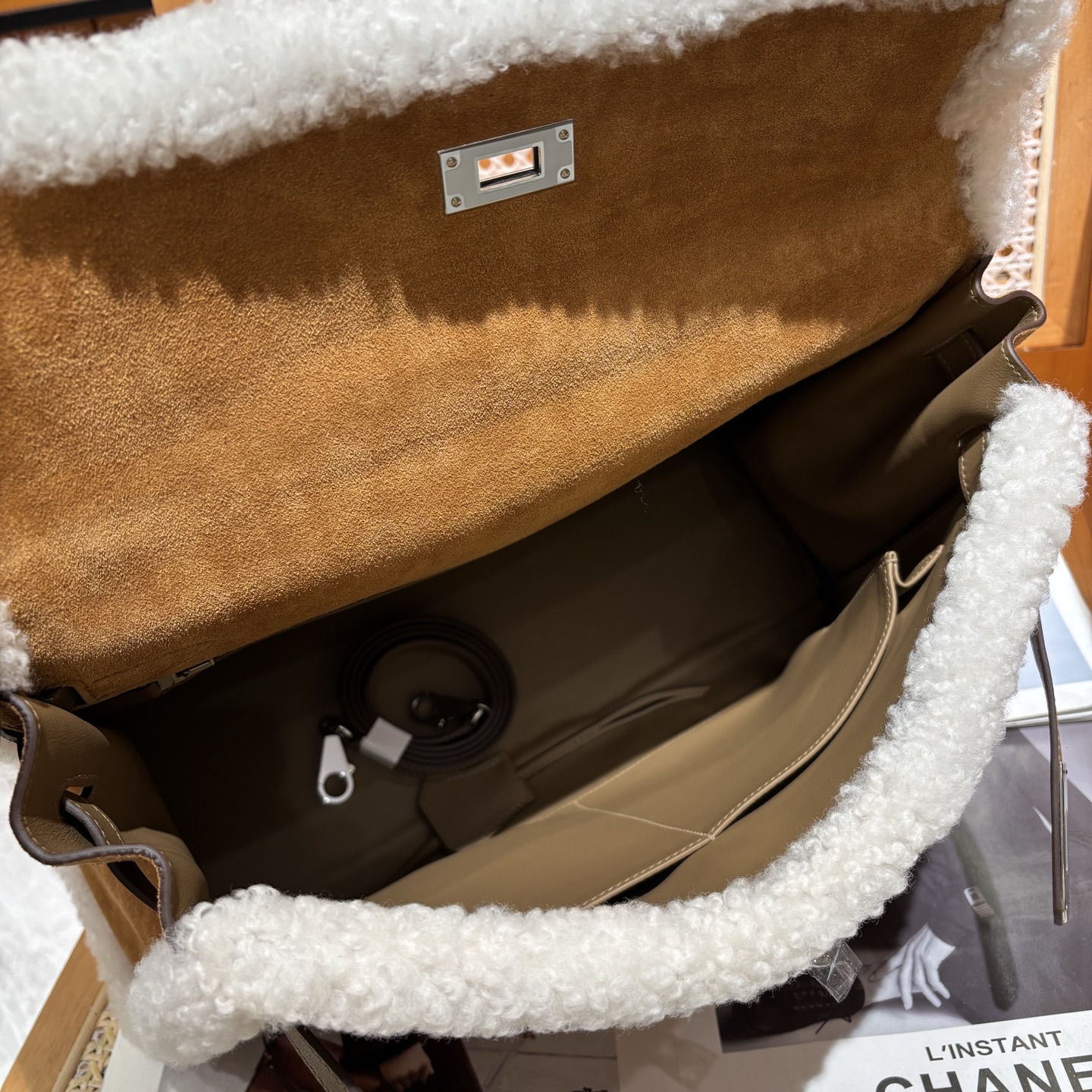 Hermès Kelly 35 Teddy Shearling bag