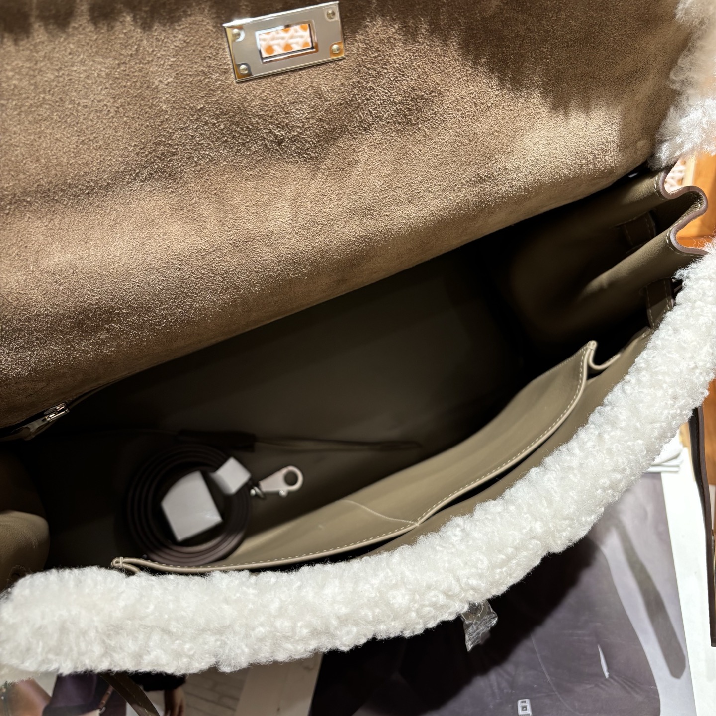 Hermès Kelly 35 Teddy Shearling bag