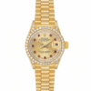 Rolex Datejust Oyster Perpetual – Champagne Dial with Ruby Hour Markers & Diamond Bezel