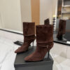YSL Saint Laurent Vicky 90 Suede Ankle Boots