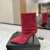 YSL Saint Laurent Vicky 90 Suede Ankle Boots