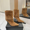 YSL Saint Laurent Vicky 90 Suede Ankle Boots