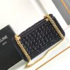 Celine Claude Chain Shoulder Bag in Raffia 12