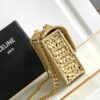 Celine Claude Chain Shoulder Bag in Raffia 20