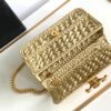 Celine Claude Chain Shoulder Bag in Raffia 25