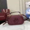 Gucci Blondie Top Handle Bag – Burgundy Woven Leather 1