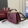 Gucci Blondie Top Handle Bag – Burgundy Woven Leather 6