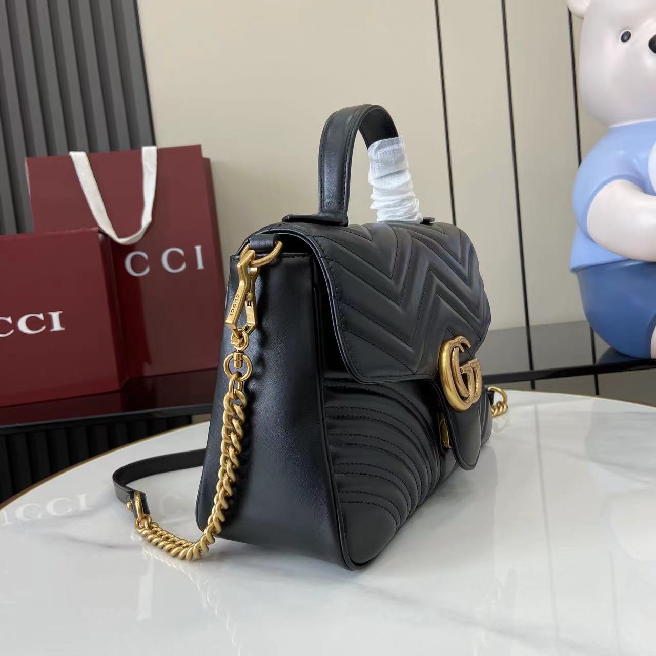 Gucci GG Marmont Medium Top Handle Bag 35