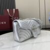 Gucci GG Marmont Small Shoulder Bag in Metallic Silver 2