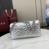 Gucci GG Marmont Small Shoulder Bag in Metallic Silver 3