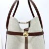 Loro Piana Ghiera Large Canvas & Leather Shopper Tote Bag 8