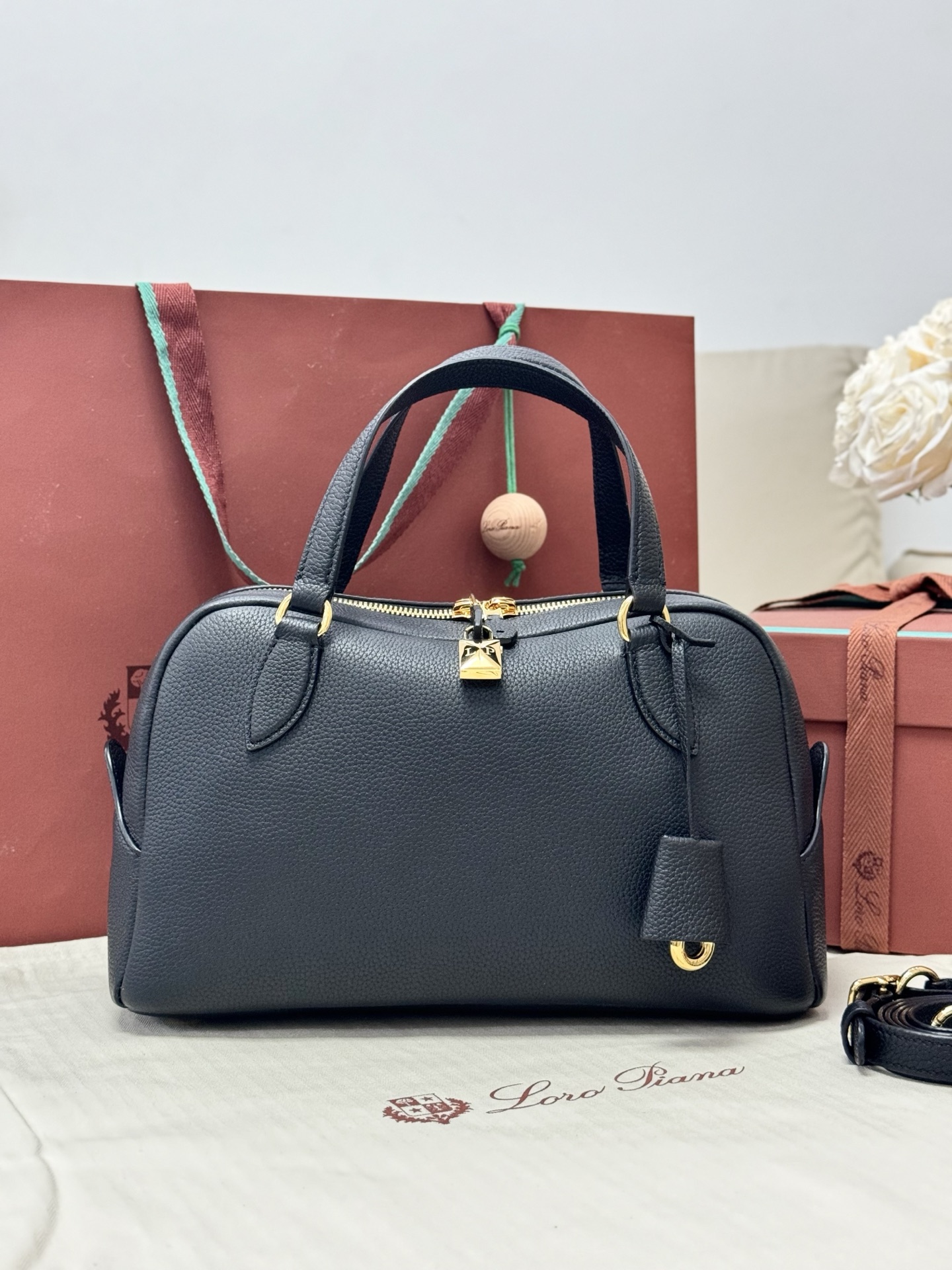 Loro Piana Needle Bag in Grained Calfskin 10