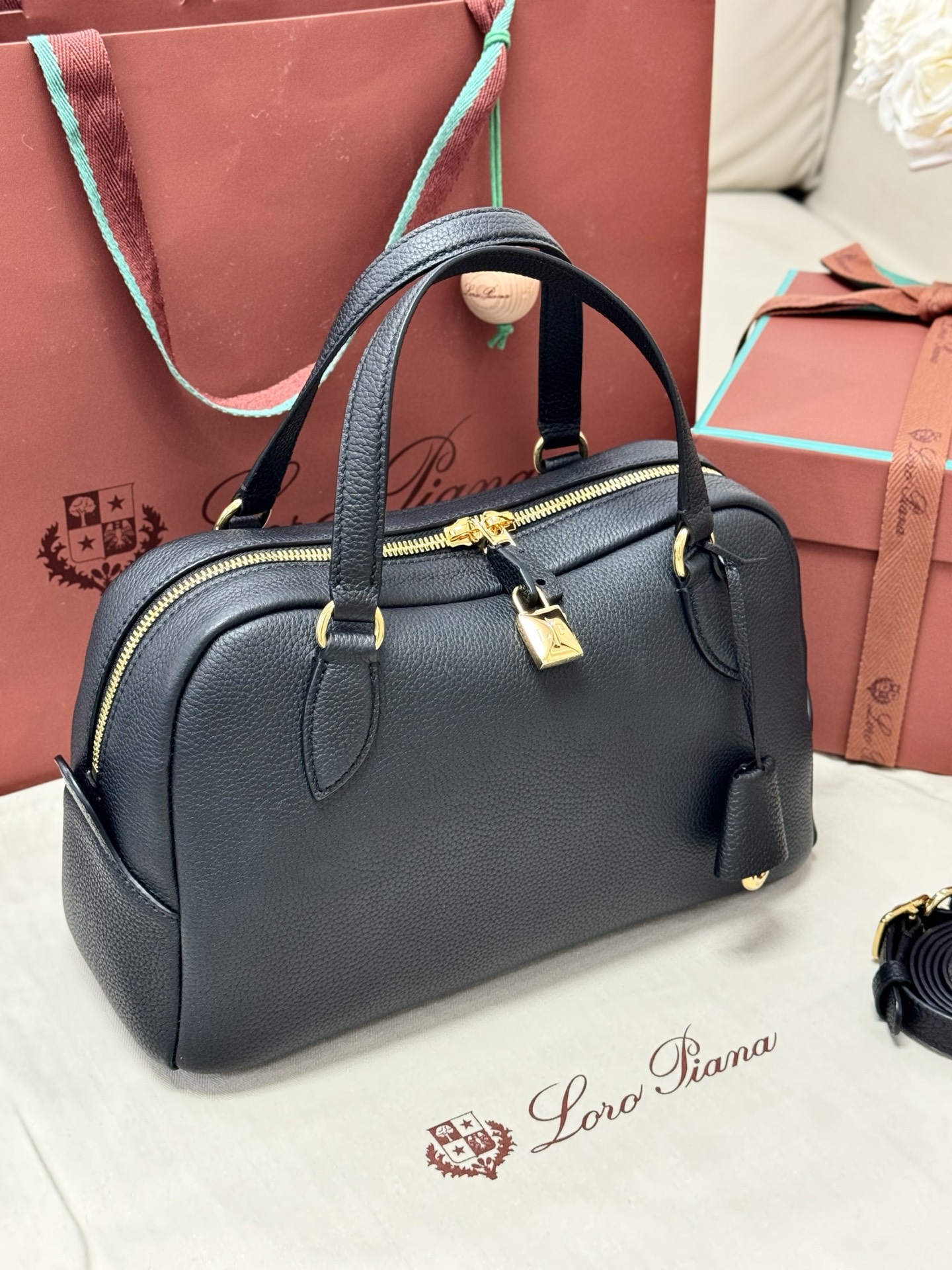 Loro Piana Needle Bag in Grained Calfskin 11