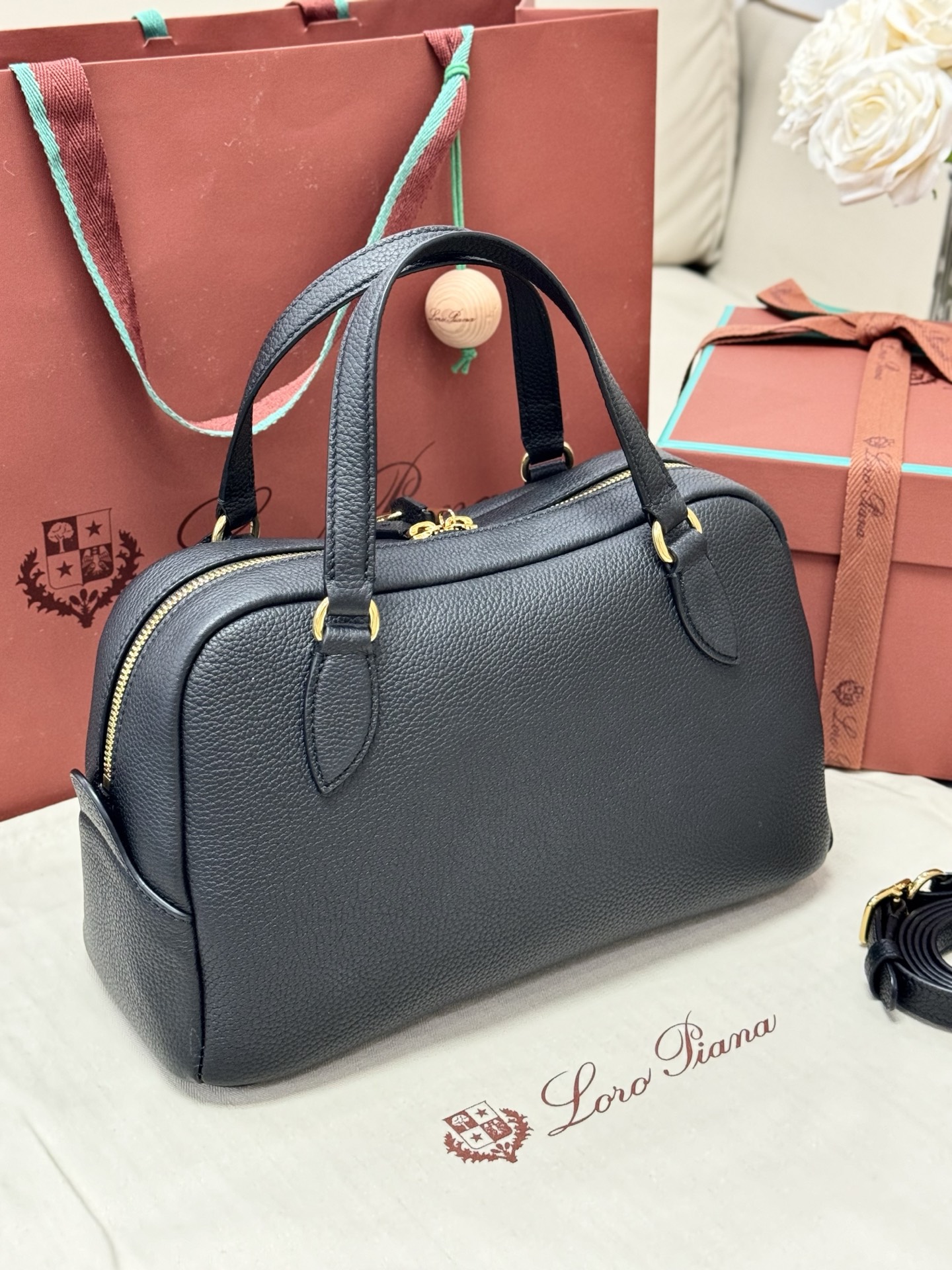 Loro Piana Needle Bag in Grained Calfskin 12