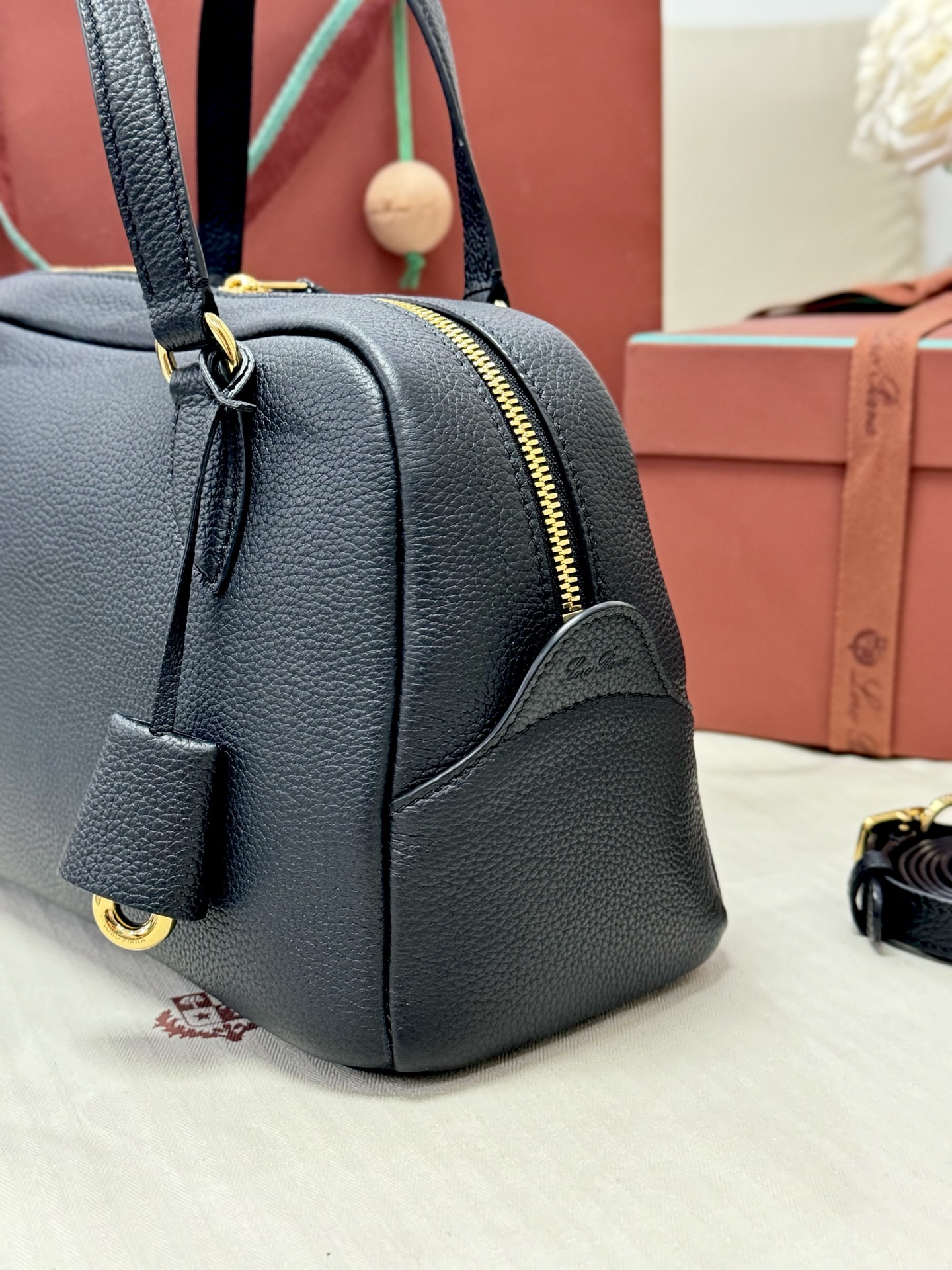 Loro Piana Needle Bag in Grained Calfskin 16