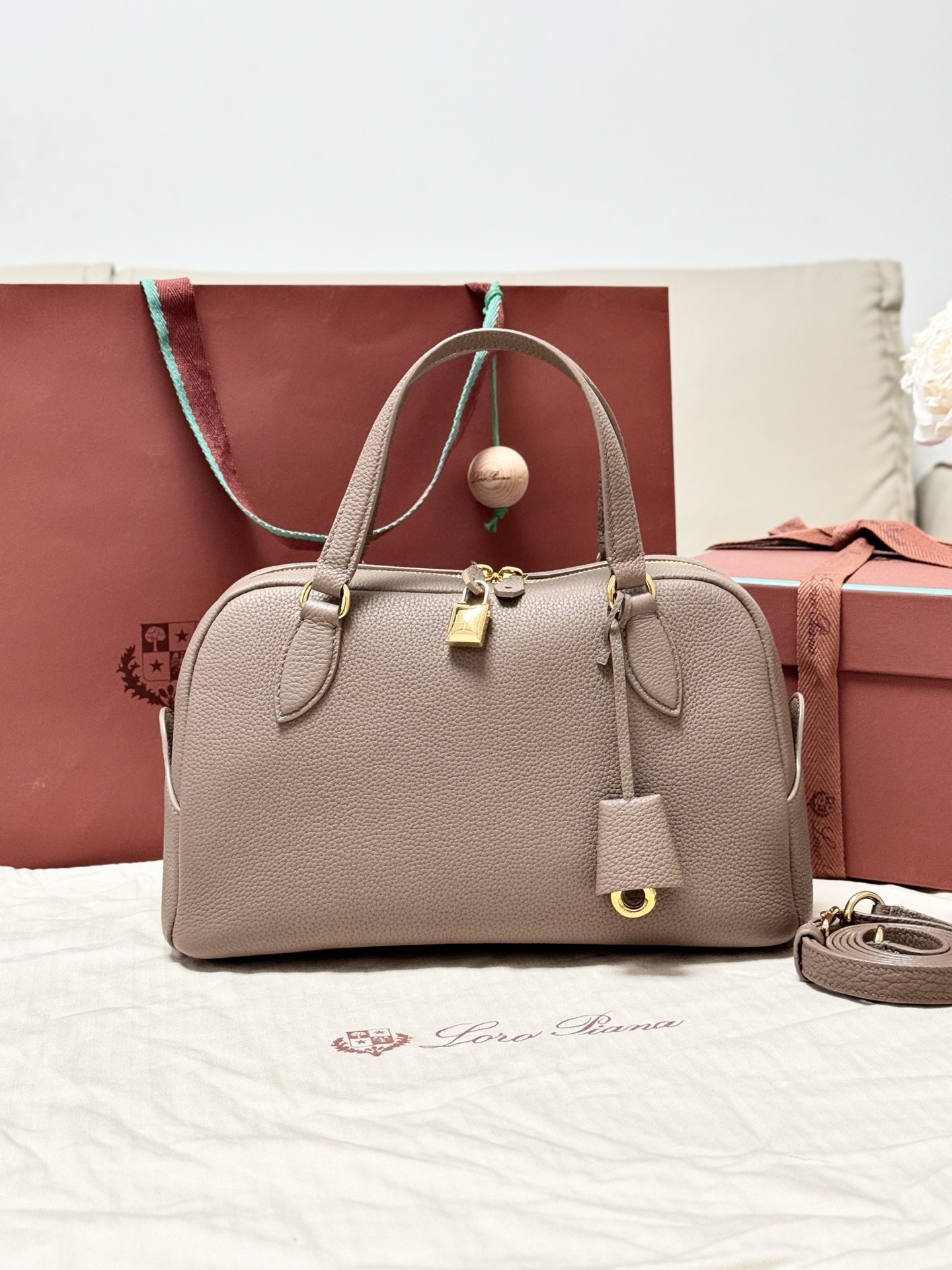 Loro Piana Needle Bag in Grained Calfskin 20