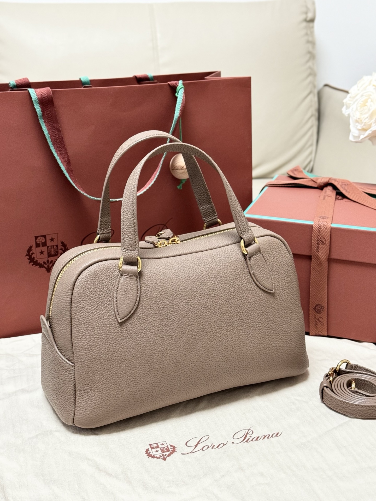 Loro Piana Needle Bag in Grained Calfskin 21