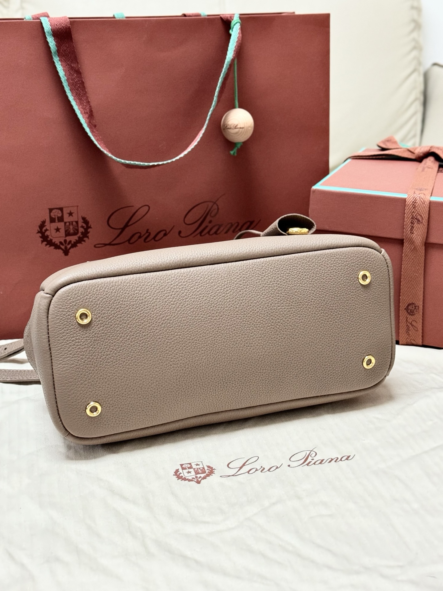 Loro Piana Needle Bag in Grained Calfskin 22