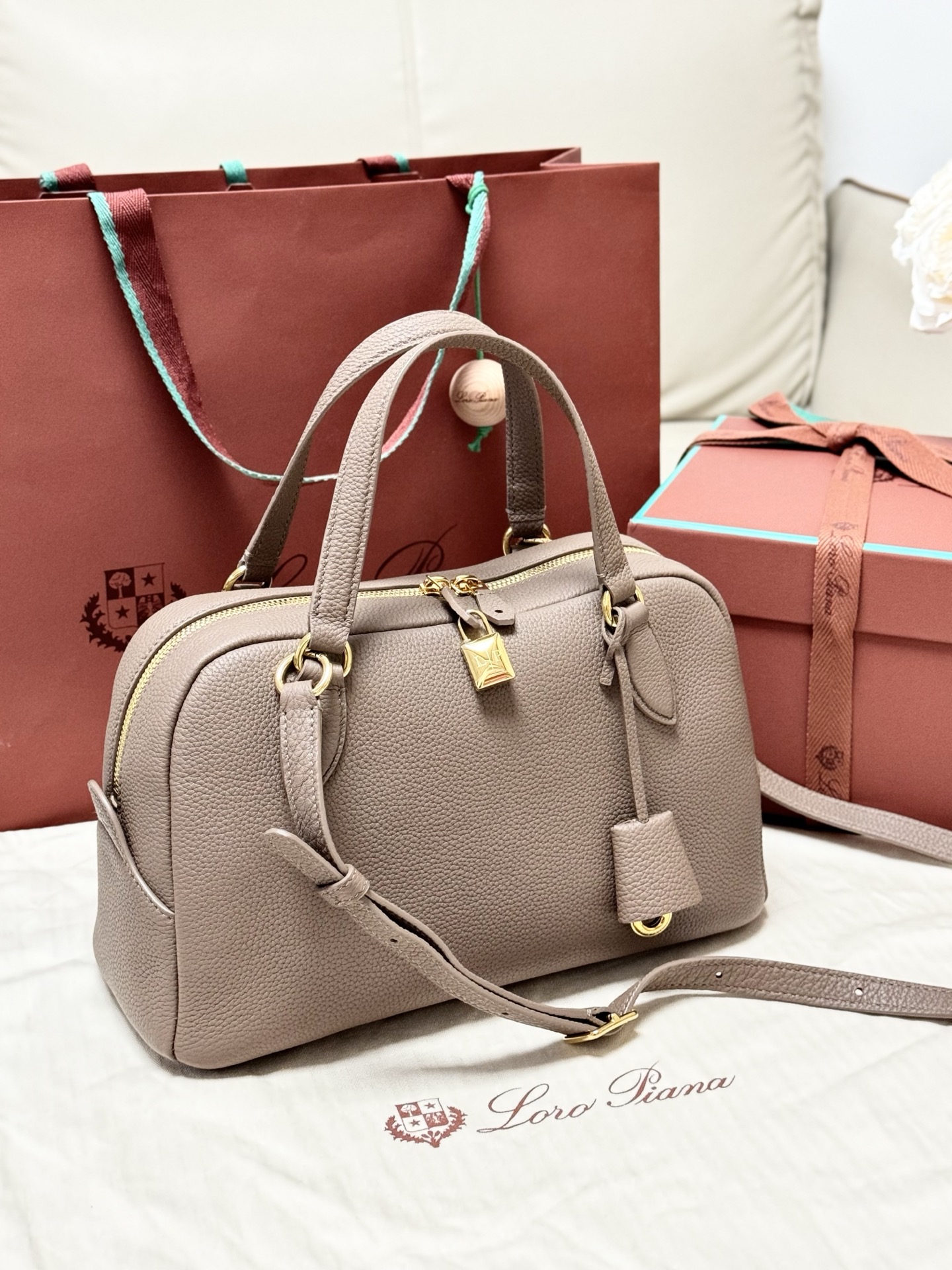 Loro Piana Needle Bag in Grained Calfskin 23