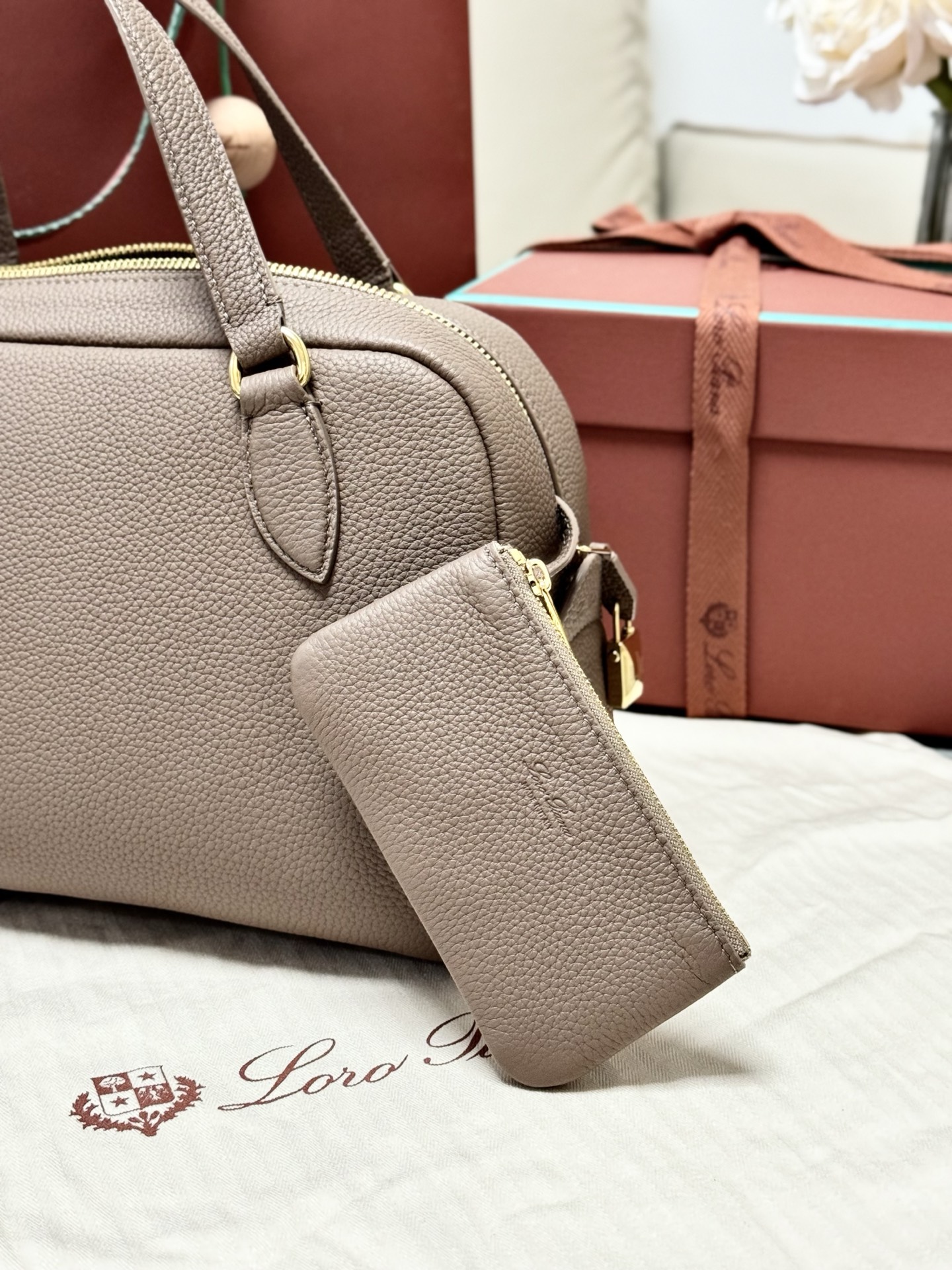 Loro Piana Needle Bag in Grained Calfskin 26