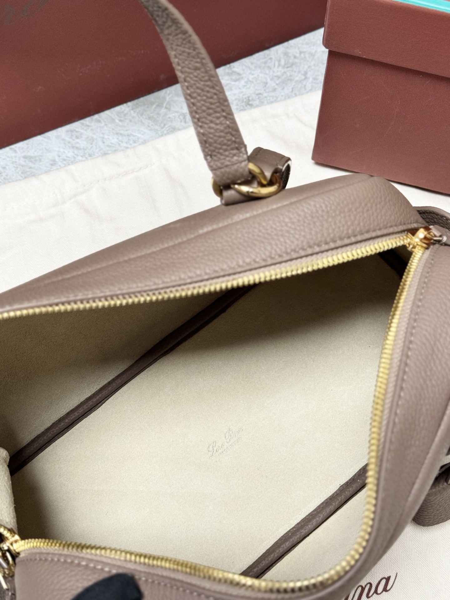 Loro Piana Needle Bag in Grained Calfskin 28