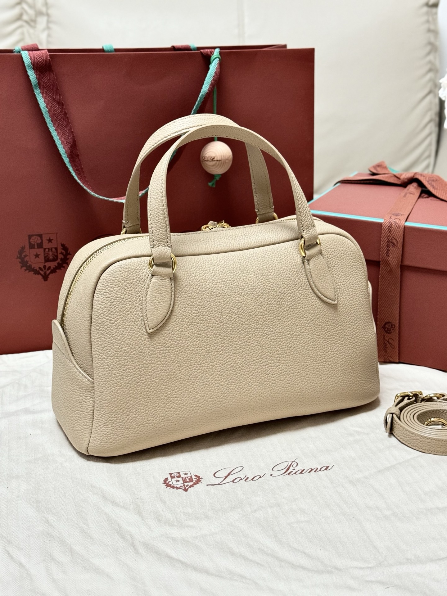 Loro Piana Needle Bag in Grained Calfskin 30
