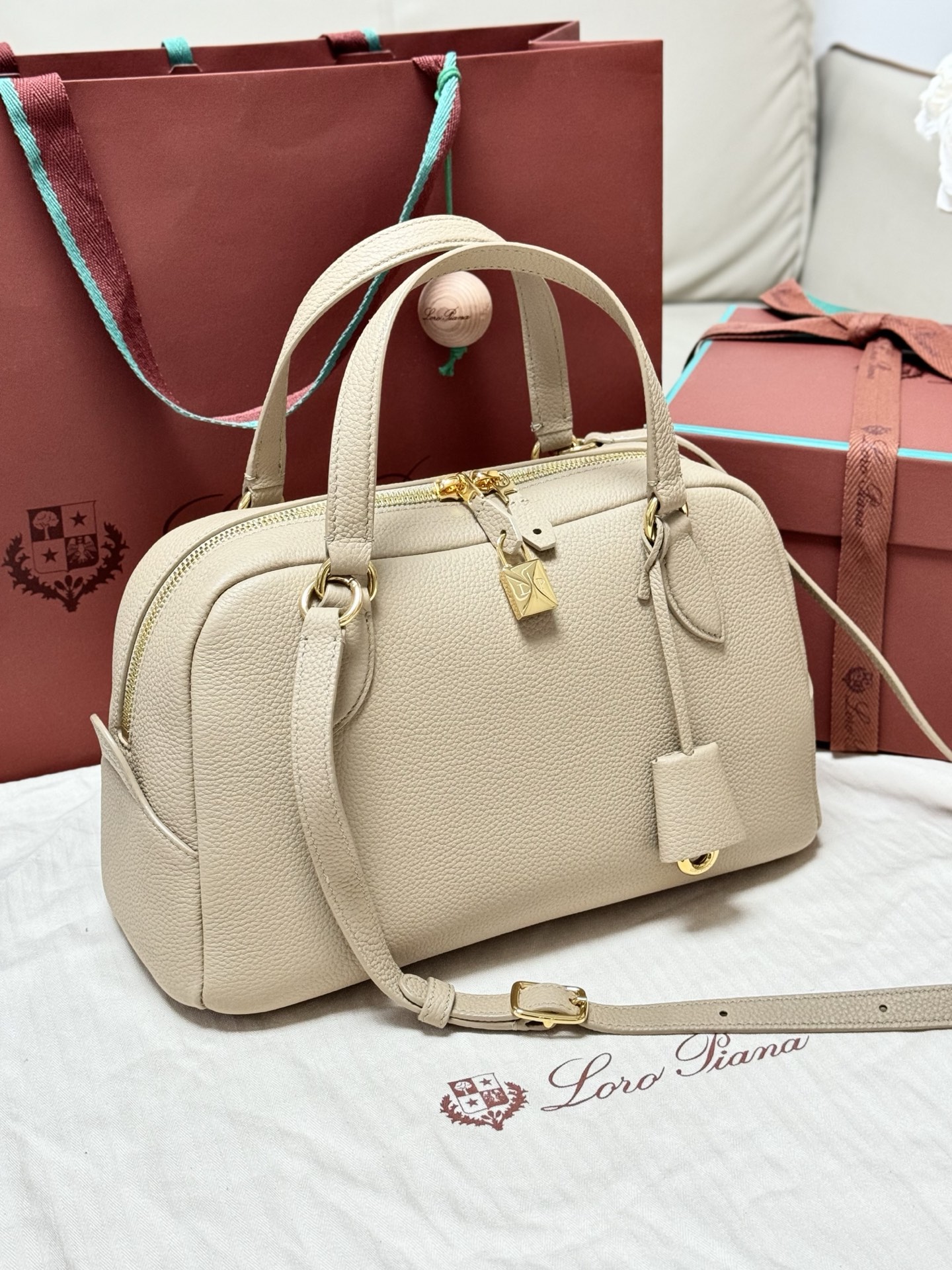 Loro Piana Needle Bag in Grained Calfskin 32