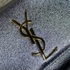 SAINT LAURENT Cassandre Metallic Logo Clutch Bag 13