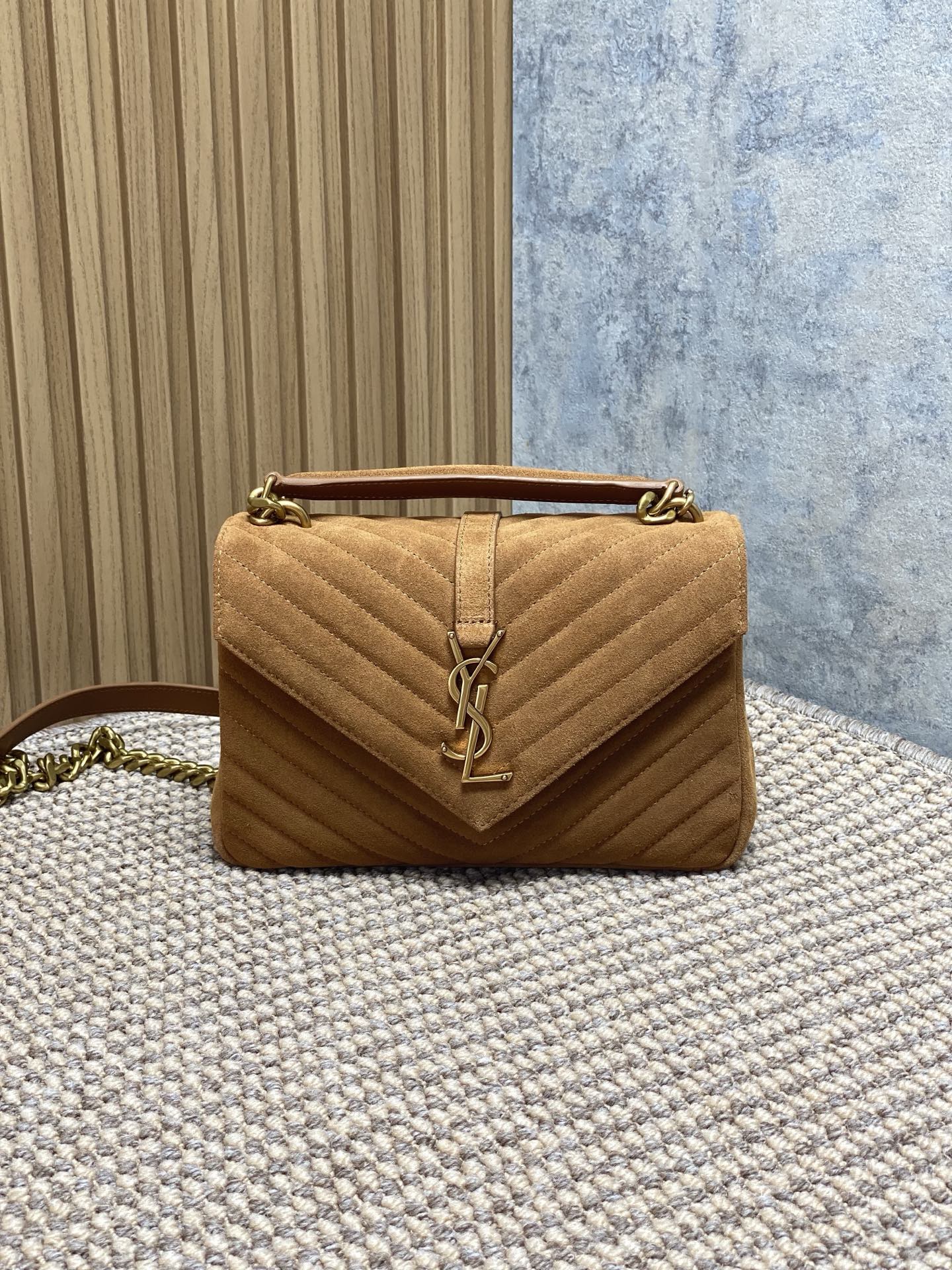 Saint Laurent College Flap YSL Shoulder Bag 17