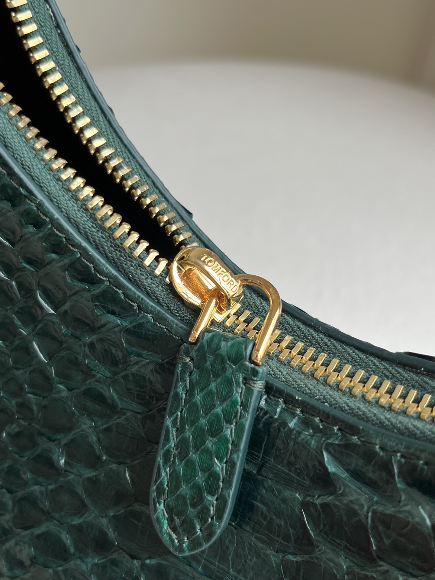 Tom Ford Bianca Mini Hobo Bag in Black Python-Embossed Leather 24