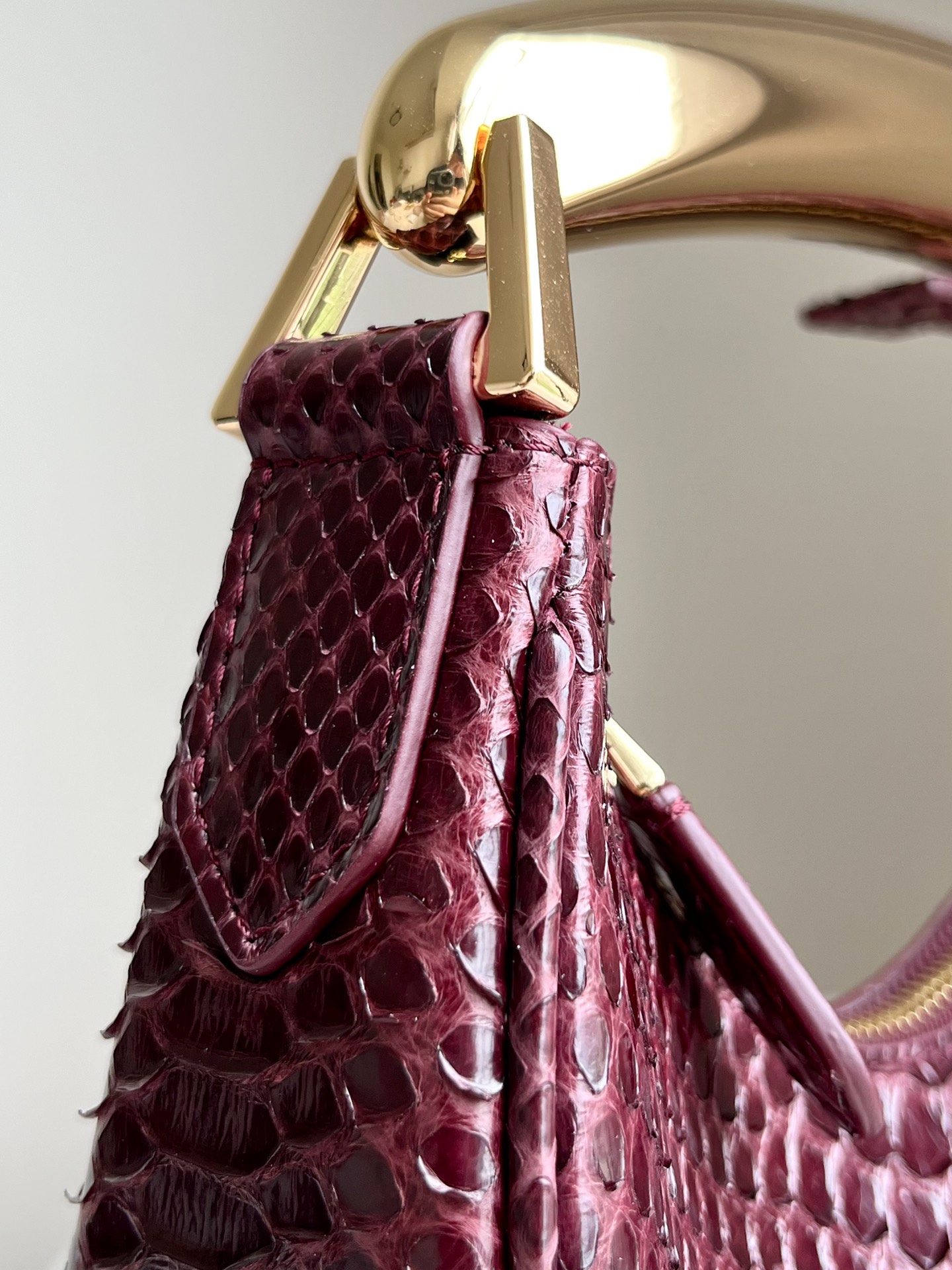 Tom Ford Bianca Mini Hobo Bag in Black Python-Embossed Leather 33