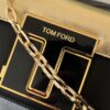 Tom Ford Laminated Calf Shoulder Bag in Black and Gold 4